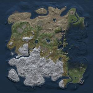 Thumbnail Rust Map: Procedural Map, Size: 4250, Seed: 331154034, 17 Monuments