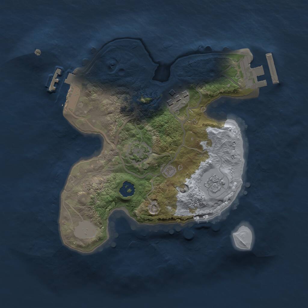 Rust Map: Procedural Map, Size: 2000, Seed: 491706704, 6 Monuments
