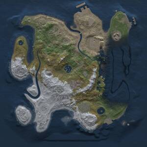 Thumbnail Rust Map: Procedural Map, Size: 3000, Seed: 4021231, 13 Monuments