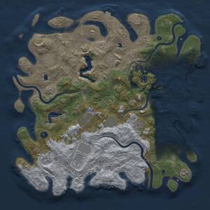 Thumbnail Rust Map: Procedural Map, Size: 4500, Seed: 540737107, 16 Monuments