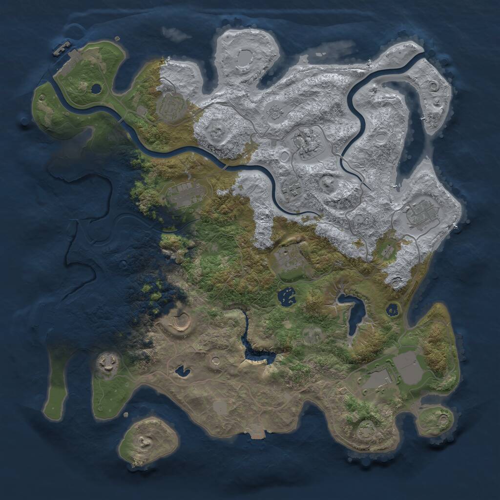 Rust Map: Procedural Map, Size: 4000, Seed: 1510468563, 16 Monuments