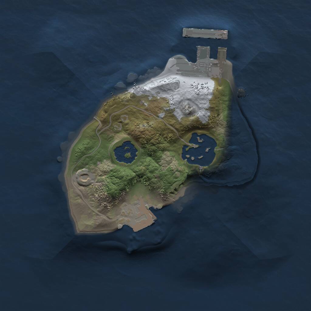 Rust Map: Procedural Map, Size: 1400, Seed: 41, 3 Monuments