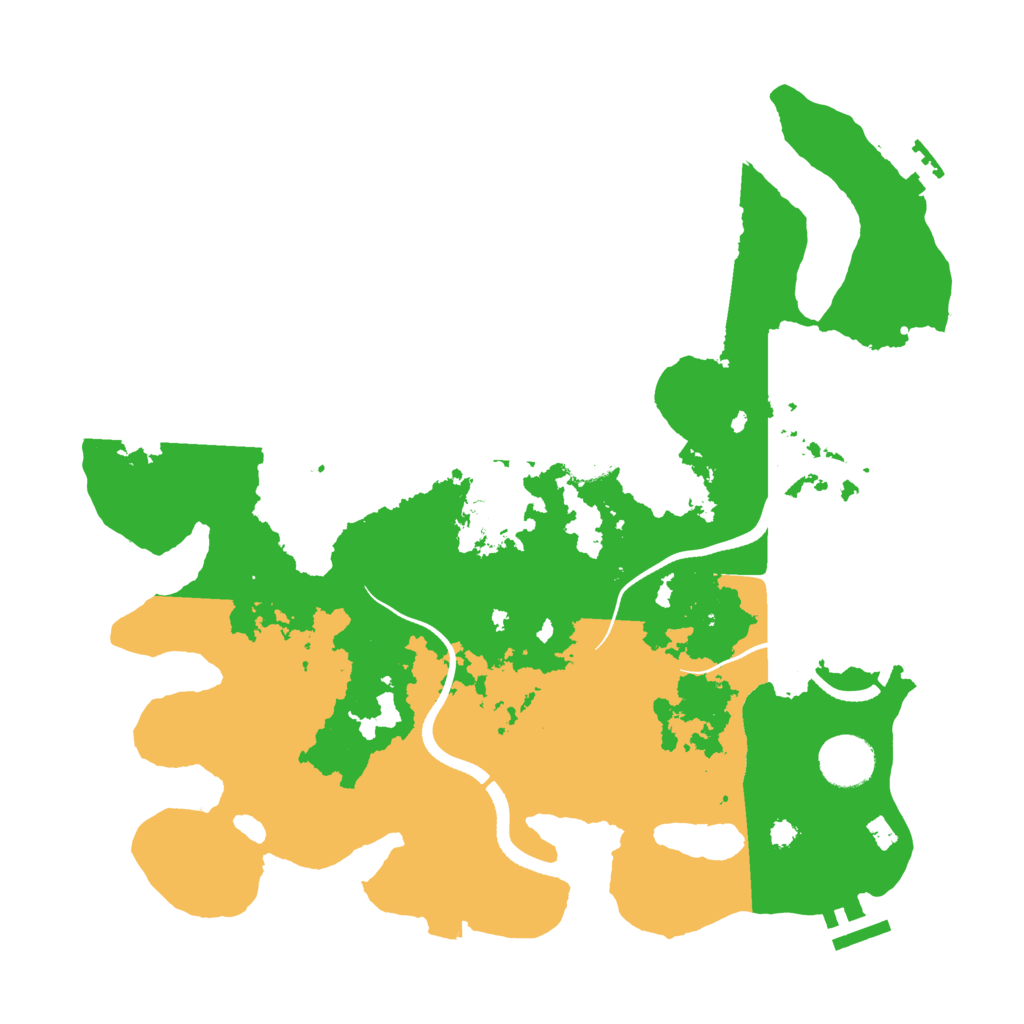 Biome Rust Map: Procedural Map, Size: 3500, Seed: 466725684