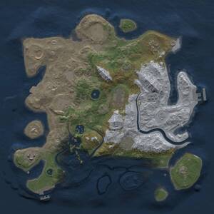 Thumbnail Rust Map: Procedural Map, Size: 3500, Seed: 654216, 15 Monuments