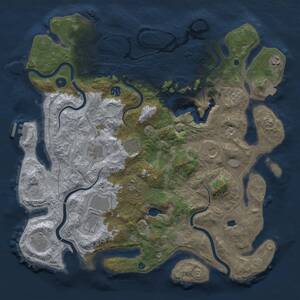 Thumbnail Rust Map: Procedural Map, Size: 4350, Seed: 2022916261, 15 Monuments