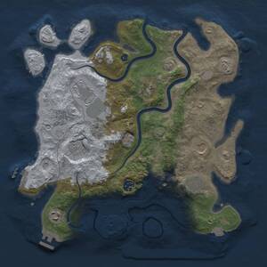 Thumbnail Rust Map: Procedural Map, Size: 3600, Seed: 2125998, 14 Monuments