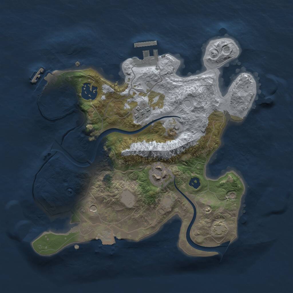 Rust Map: Procedural Map, Size: 2600, Seed: 651951, 8 Monuments
