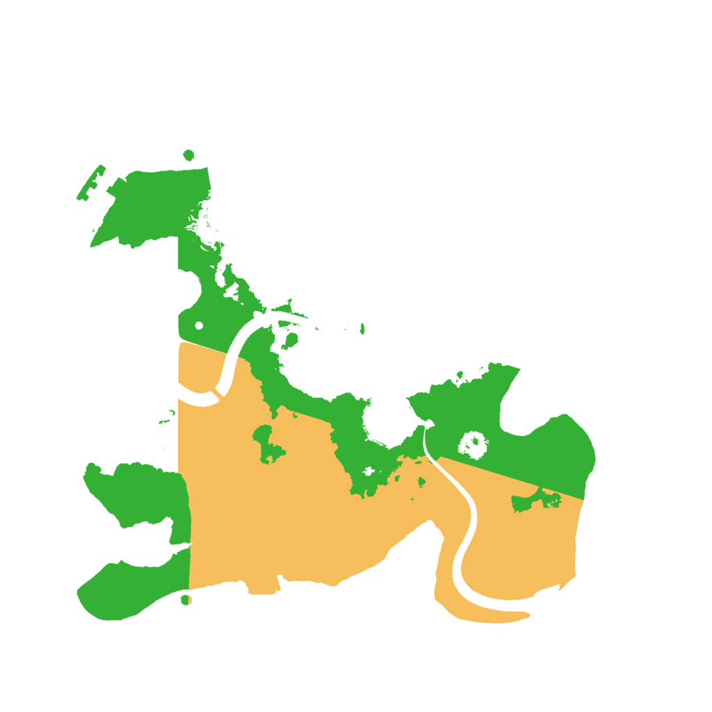 Biome Rust Map: Procedural Map, Size: 2600, Seed: 651951