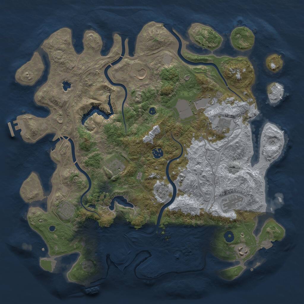 Rust Map: Procedural Map, Size: 4250, Seed: 85632547, 15 Monuments