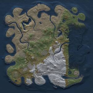 Thumbnail Rust Map: Procedural Map, Size: 4250, Seed: 5424, 15 Monuments