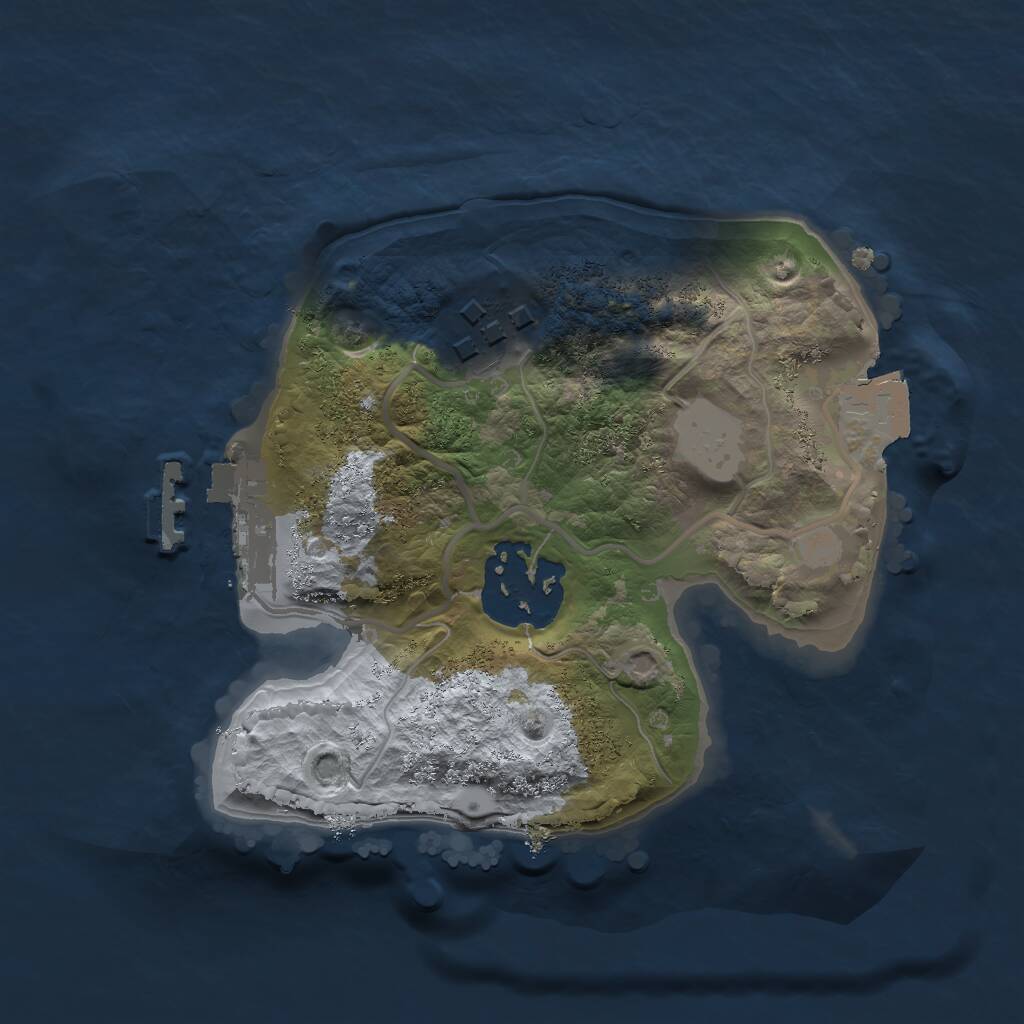 Rust Map: Procedural Map, Size: 1800, Seed: 6666, 4 Monuments