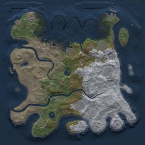 Thumbnail Rust Map: Procedural Map, Size: 3500, Seed: 816218859, 14 Monuments