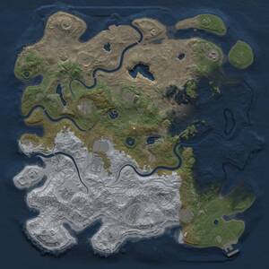 Thumbnail Rust Map: Procedural Map, Size: 4500, Seed: 745157898, 17 Monuments