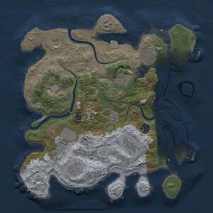 Thumbnail Rust Map: Procedural Map, Size: 3500, Seed: 464687780, 15 Monuments