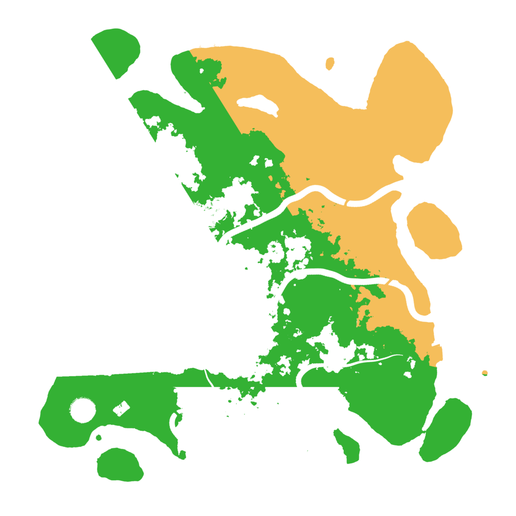 Biome Rust Map: Procedural Map, Size: 3600, Seed: 1758978947