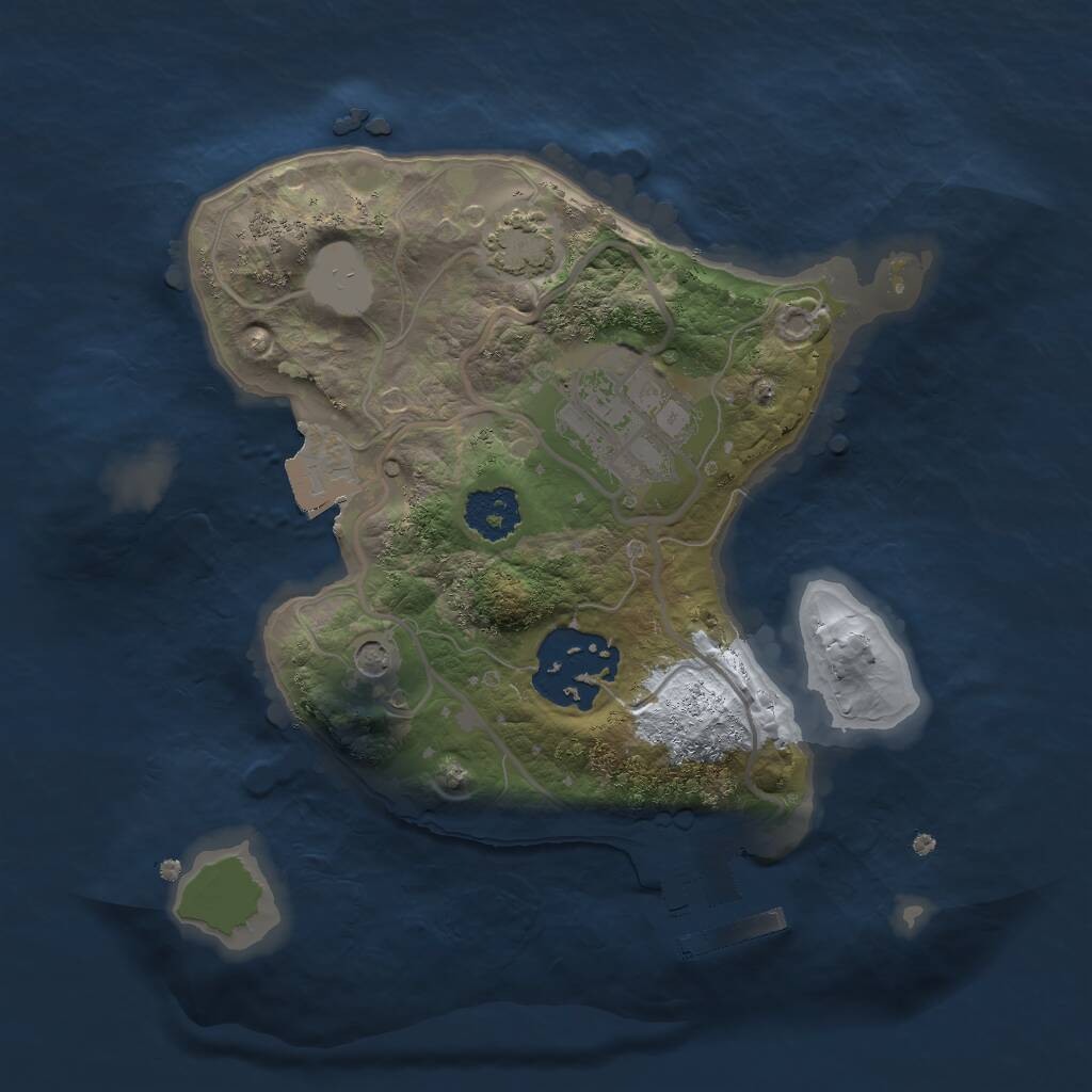 Rust Map: Procedural Map, Size: 2000, Seed: 11488097, 6 Monuments