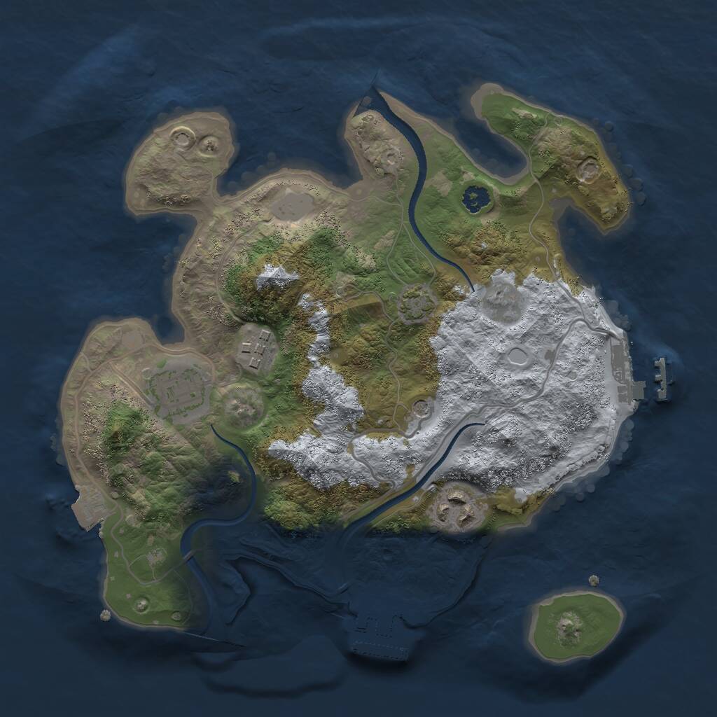 Rust Map: Procedural Map, Size: 2700, Seed: 1755345715, 8 Monuments