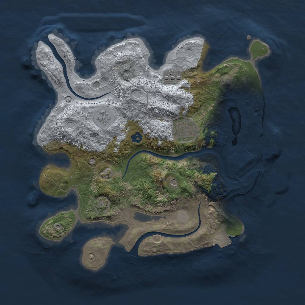 Rust Map: Procedural Map, Size: 2800, Seed: 270050334, 7 Monuments