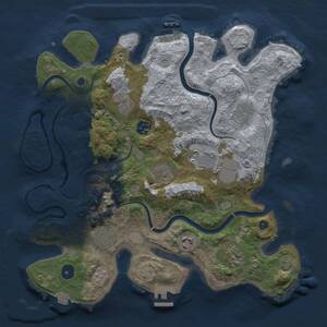 Thumbnail Rust Map: Procedural Map, Size: 3500, Seed: 1573141157, 15 Monuments