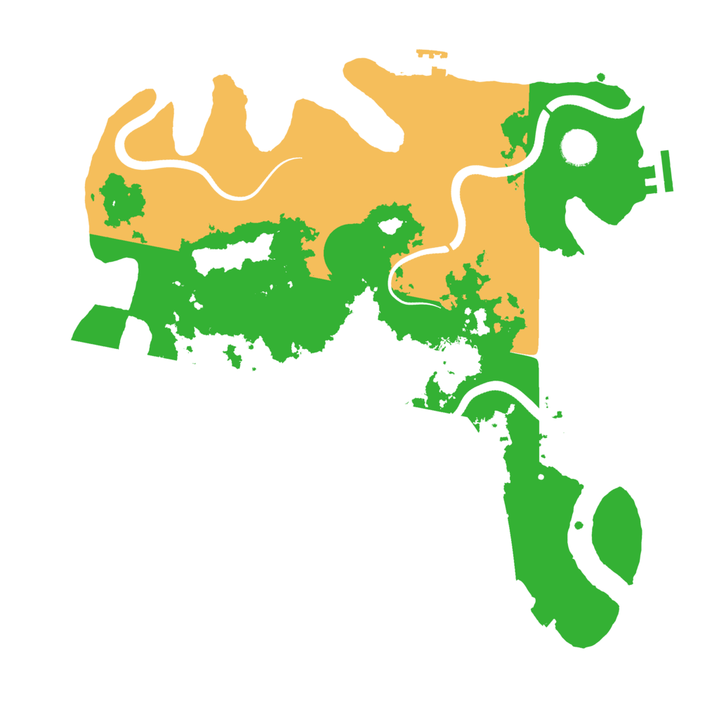 Biome Rust Map: Procedural Map, Size: 3500, Seed: 6799