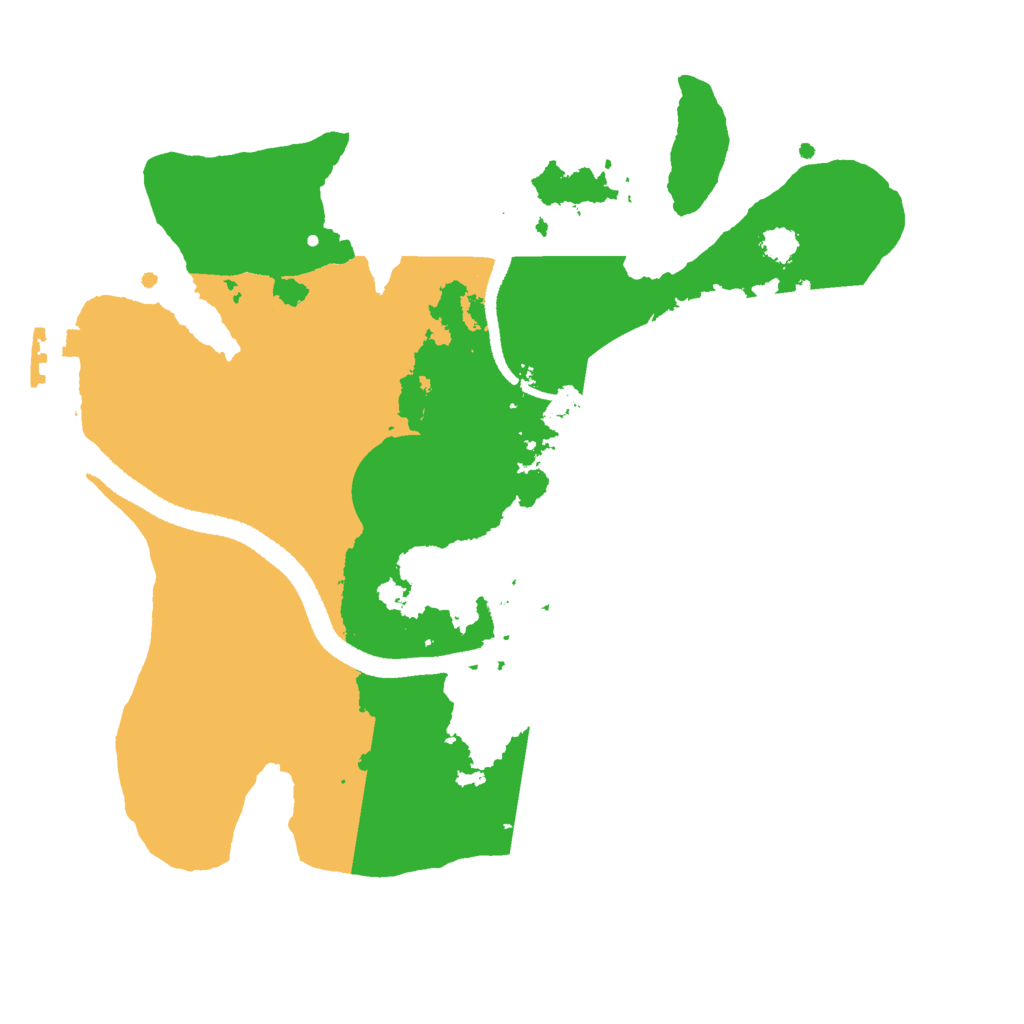 Biome Rust Map: Procedural Map, Size: 2600, Seed: 508358843
