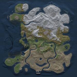 Thumbnail Rust Map: Procedural Map, Size: 4000, Seed: 2063568049, 15 Monuments