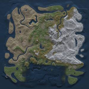 Thumbnail Rust Map: Procedural Map, Size: 5000, Seed: 957525999, 17 Monuments