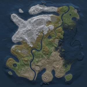 Thumbnail Rust Map: Procedural Map, Size: 3500, Seed: 763193726, 16 Monuments