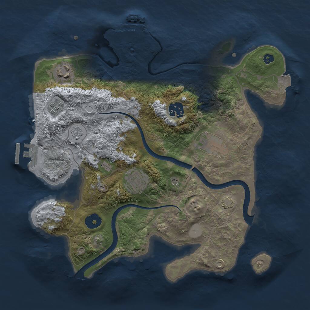 Rust Map: Procedural Map, Size: 3000, Seed: 42069710, 11 Monuments