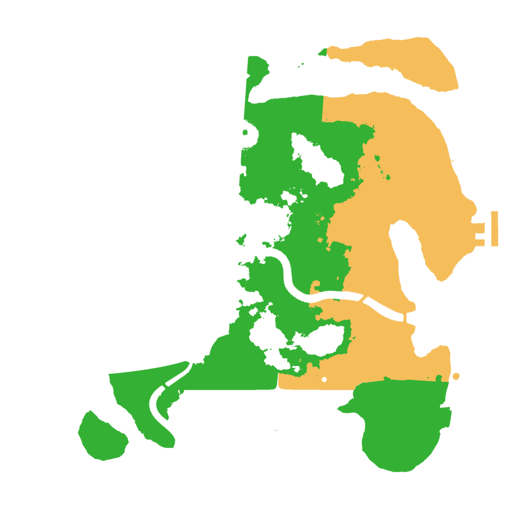 Biome Rust Map: Procedural Map, Size: 3000, Seed: 739292
