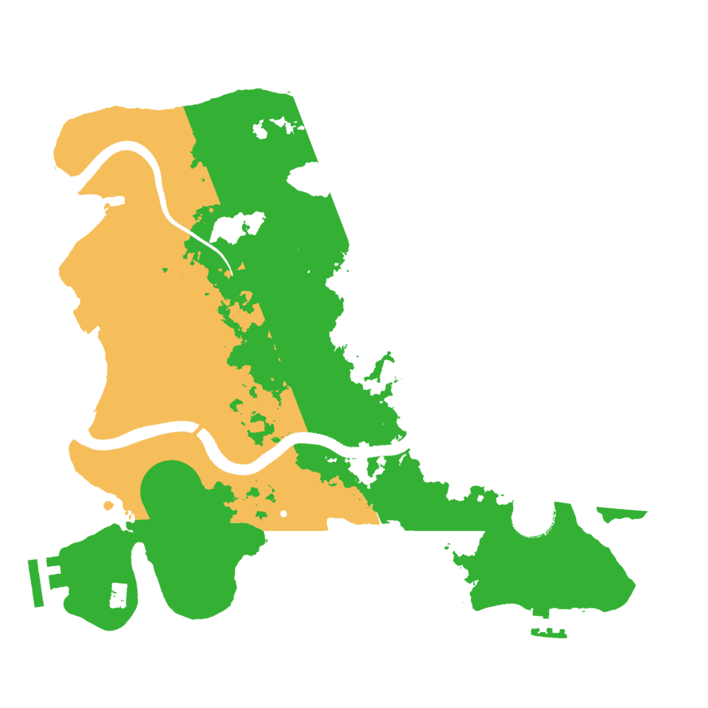 Biome Rust Map: Procedural Map, Size: 3000, Seed: 39999