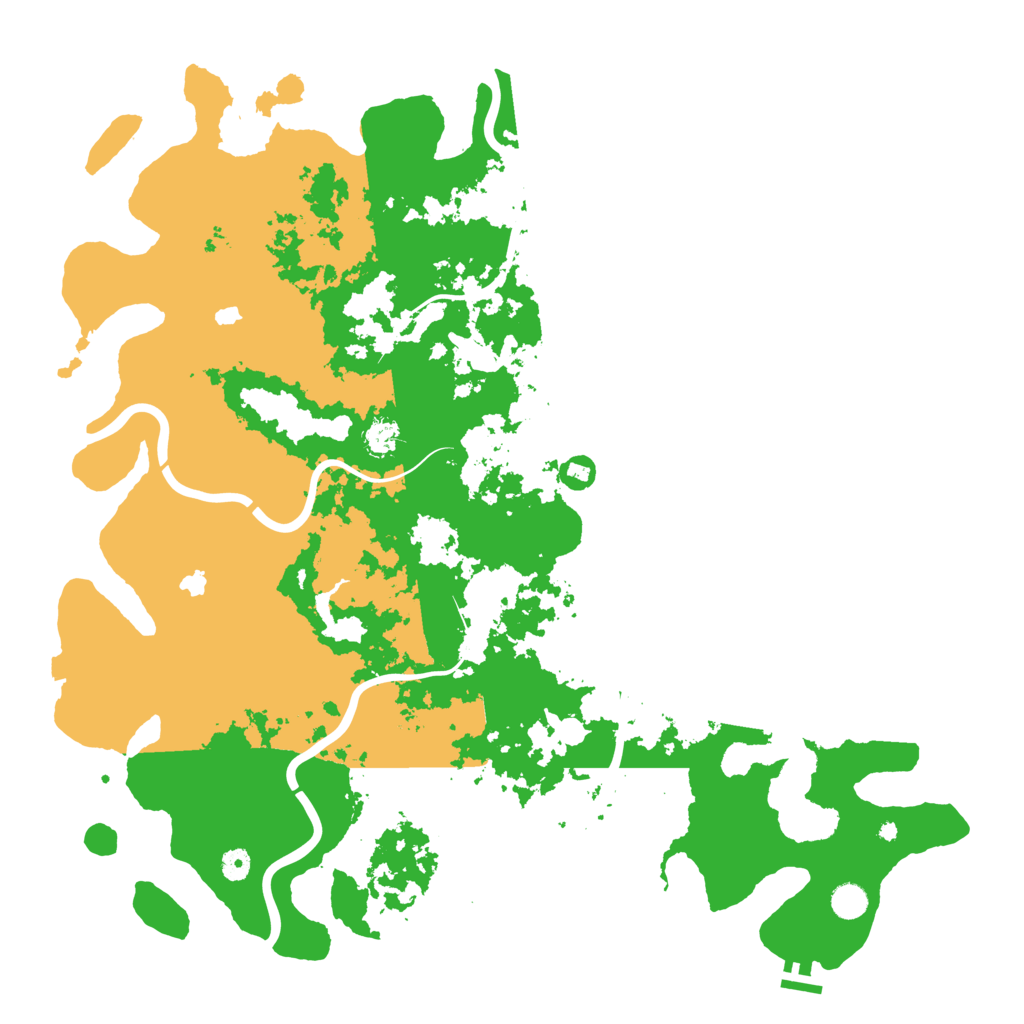 Biome Rust Map: Procedural Map, Size: 5000, Seed: 500001