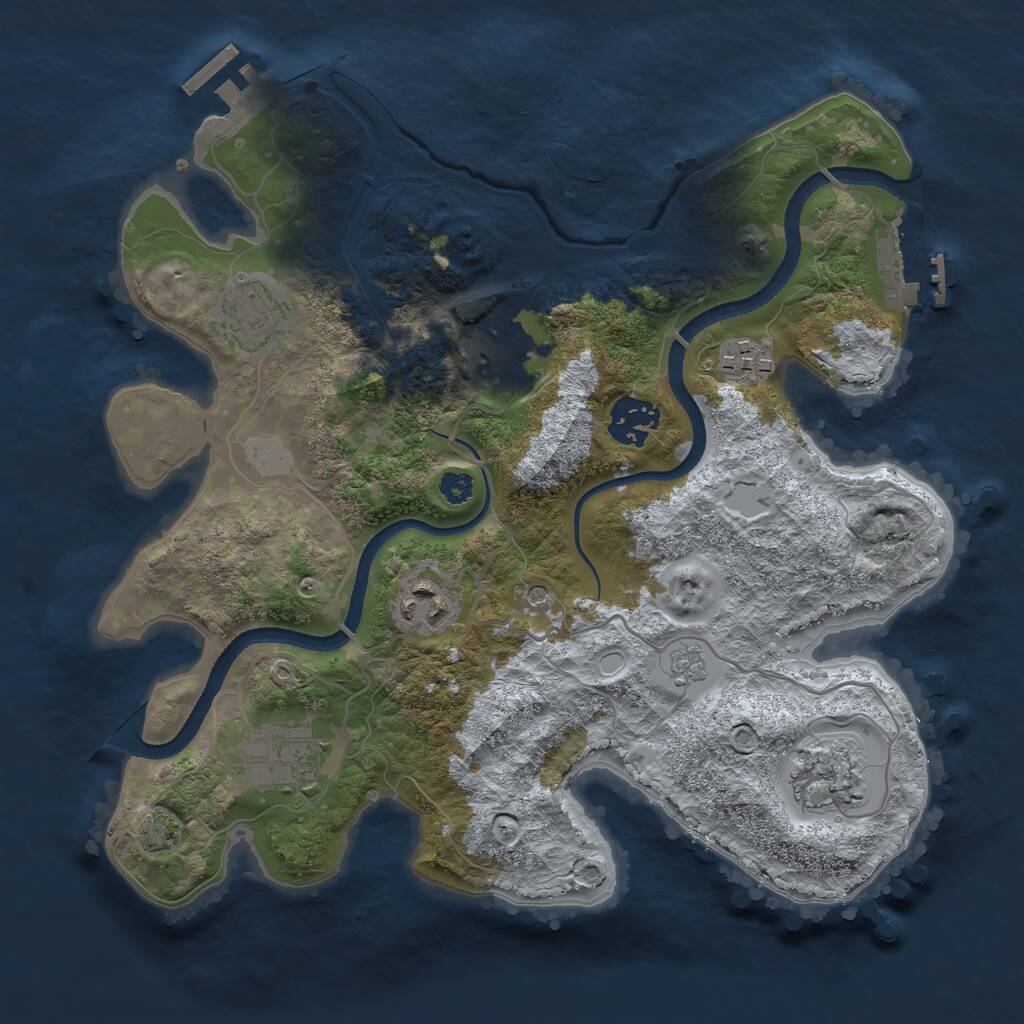 Rust Map: Procedural Map, Size: 3100, Seed: 39741272, 13 Monuments