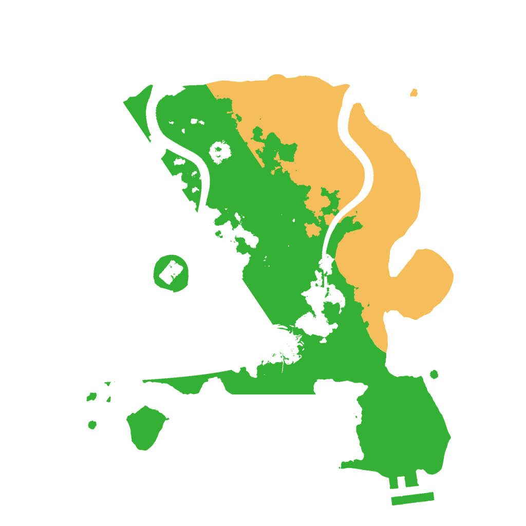 Biome Rust Map: Procedural Map, Size: 2500, Seed: 9364815
