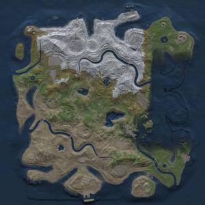 Thumbnail Rust Map: Procedural Map, Size: 4250, Seed: 62317, 17 Monuments