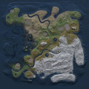 Thumbnail Rust Map: Procedural Map, Size: 3600, Seed: 206353, 13 Monuments