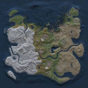 Thumbnail Rust Map: Procedural Map, Size: 4000, Seed: 259900, 17 Monuments