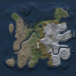 Thumbnail Rust Map: Procedural Map, Size: 3000, Seed: 709580905, 11 Monuments