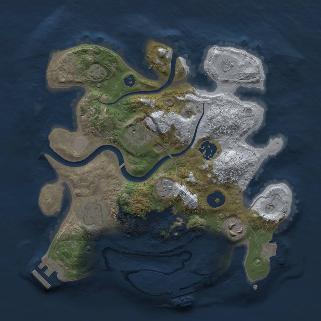 Rust Map: Procedural Map, Size: 2800, Seed: 708919351, 11 Monuments