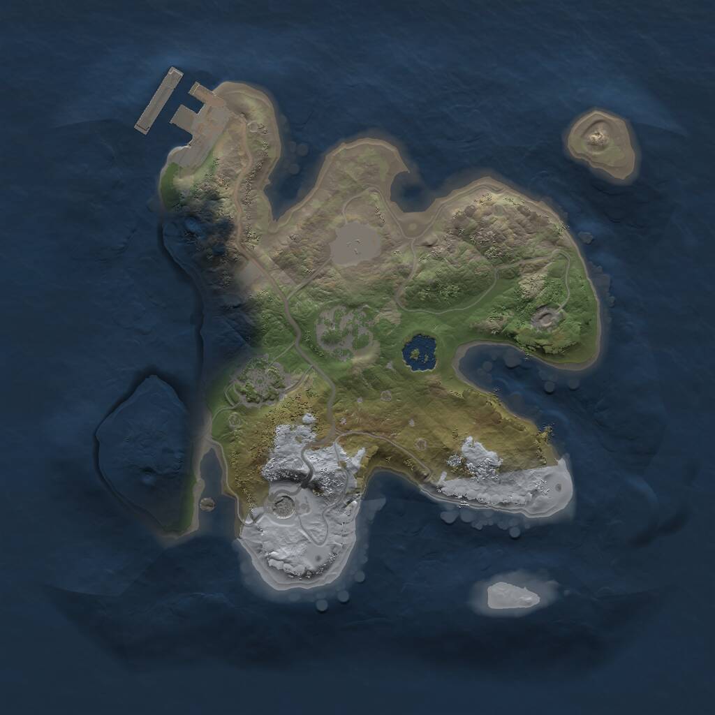 Rust Map: Procedural Map, Size: 2000, Seed: 48467046, 4 Monuments