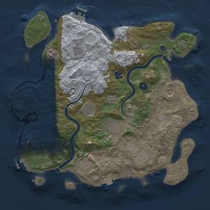 Thumbnail Rust Map: Procedural Map, Size: 3800, Seed: 64456215, 16 Monuments