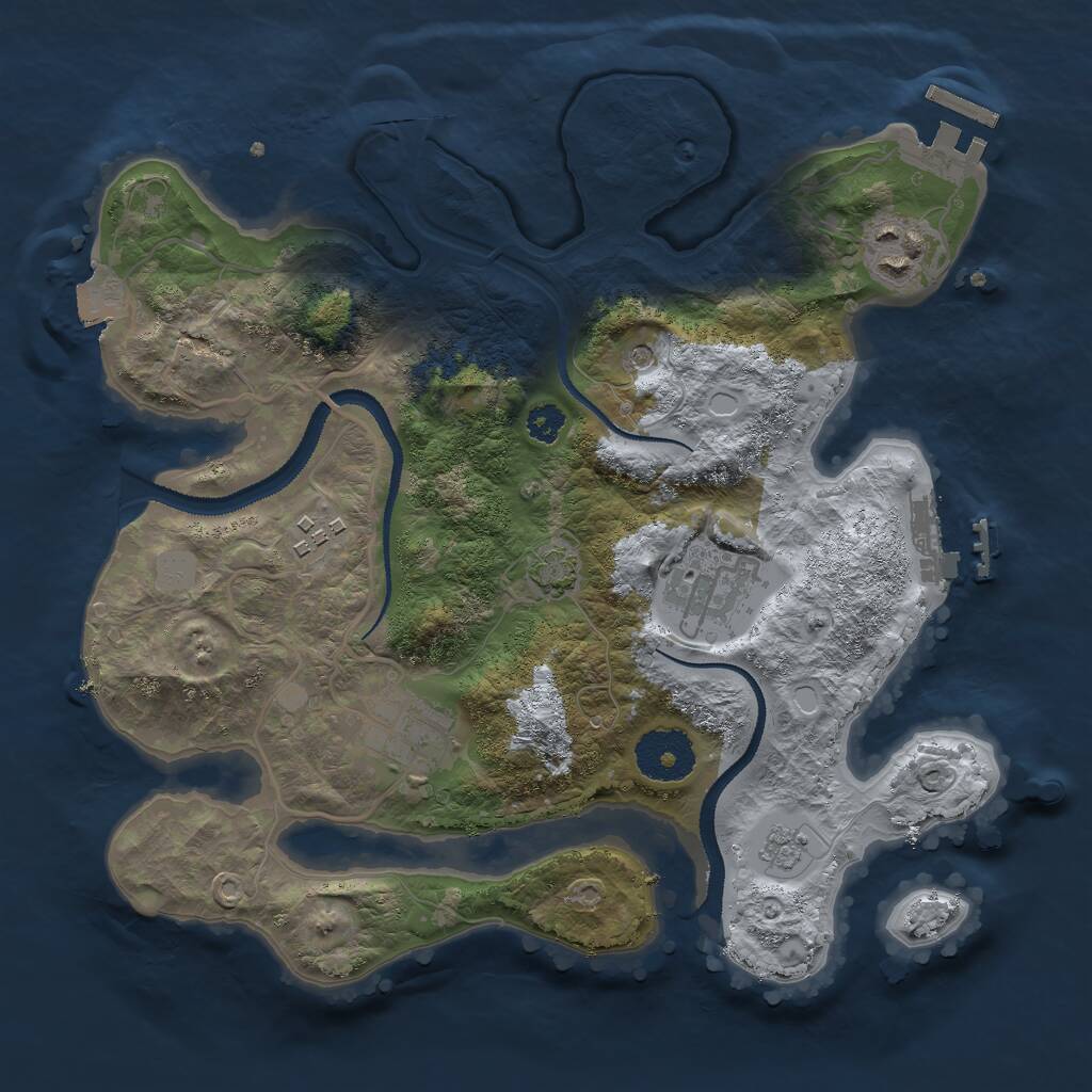 Rust Map: Procedural Map, Size: 2900, Seed: 1506199117, 10 Monuments