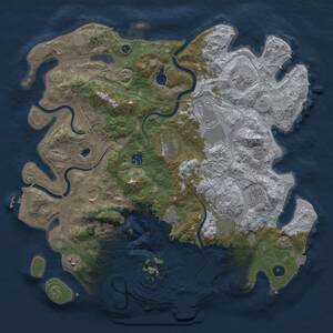 Thumbnail Rust Map: Procedural Map, Size: 4250, Seed: 500001, 16 Monuments