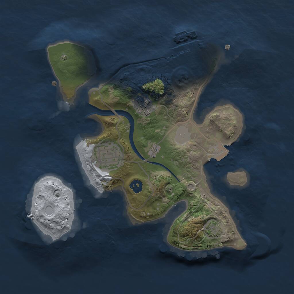 Rust Map: Procedural Map, Size: 2250, Seed: 60000, 5 Monuments