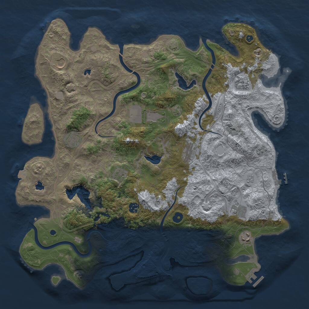 Rust Map: Procedural Map, Size: 4500, Seed: 1748416304, 16 Monuments