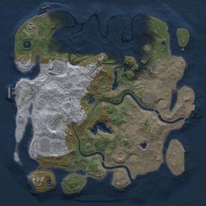Thumbnail Rust Map: Procedural Map, Size: 4000, Seed: 359407726, 15 Monuments