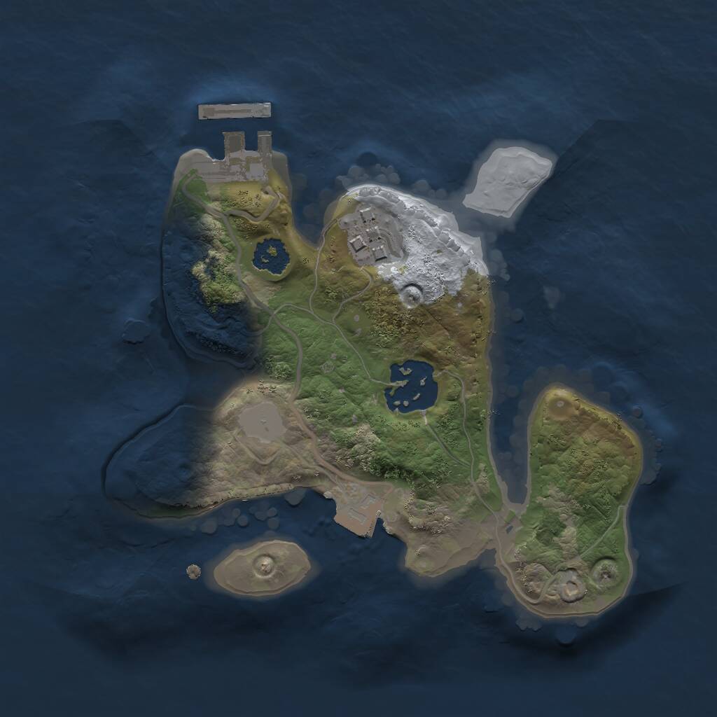Rust Map: Procedural Map, Size: 2000, Seed: 86906557, 4 Monuments