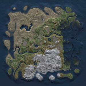 Thumbnail Rust Map: Procedural Map, Size: 4250, Seed: 2026160766, 16 Monuments