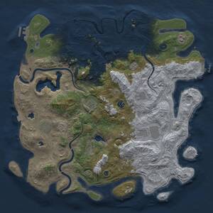 Thumbnail Rust Map: Procedural Map, Size: 4500, Seed: 2740631, 15 Monuments