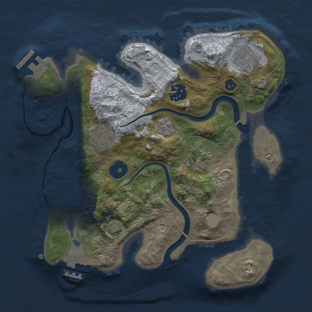 Rust Map: Procedural Map, Size: 2700, Seed: 1755518493, 10 Monuments